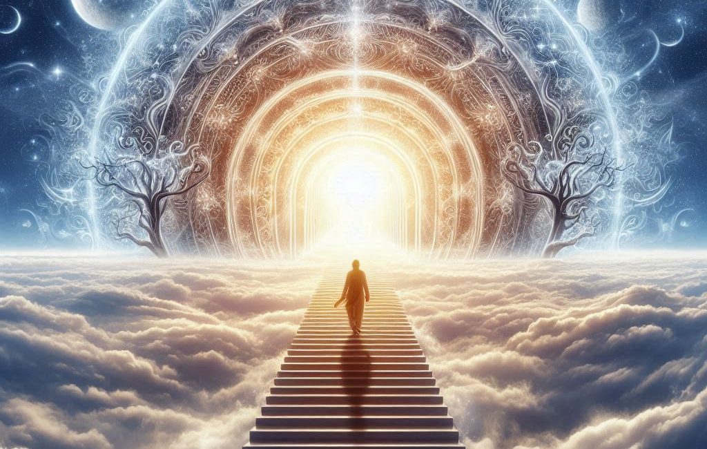 A Pathway Leading into a Bright Horizon – Representing the spiritual journey and self-evolution