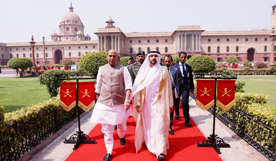 Strengthening Ties: Sheikh Hamdan Meets Rajnath Singh in India's Capital
